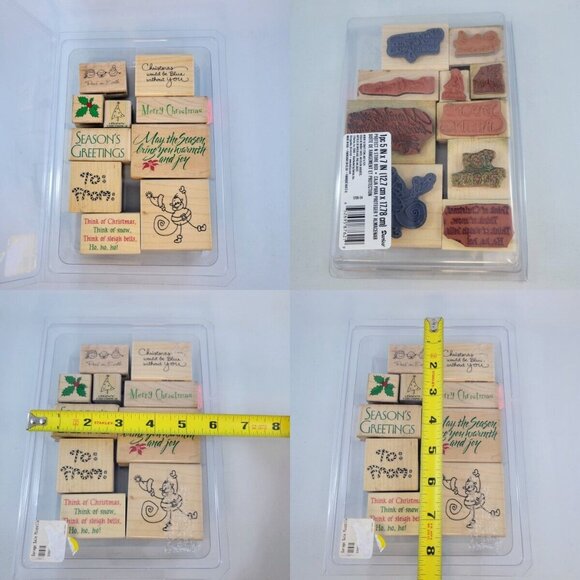 Christmas Crafts Lot Hero Arts Border Stamps Wood Snowflake Dies Merry Wishes - Picture 3 of 16